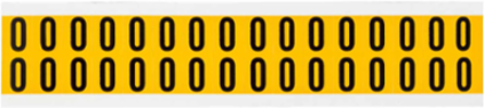 15 Series Vinyl Letter Label - 0.625 Inch H, Black on Yellow, 32 Labels per Pack