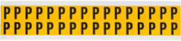 Vinyl Letter Labels, 0.625 Inch H, Black on Yellow, Weather Resistant, 800 Labels per Pack
