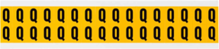 Pressure Sensitive Vinyl Letter Label, 0.625 Inch H, Black on Yellow, Durable, Outdoor Use