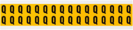 Pressure Sensitive Vinyl Letter Label, 0.625 Inch H, Black on Yellow, Durable, Outdoor Use