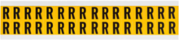 Vinyl Letter Labels, 0.625 Inch H, Black on Yellow, Outdoor Use, 800 Labels per Pack