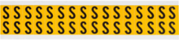 Vinyl Letter Labels 0.625 Inch H, Black on Yellow, Outdoor Durable