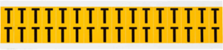 Pressure Sensitive Vinyl Letter Labels 0.625 Inch H, Black on Yellow, 800 Labels/Pack
