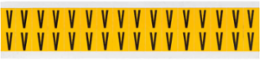Black on Yellow Vinyl Letter Labels, 0.625 Inch Height, Outdoor Durability 8-10 Years