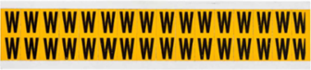 Pressure Sensitive Vinyl Letter Label 0.625 Inch H, Black on Yellow, 800 Labels/Pack