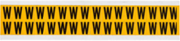 Pressure Sensitive Vinyl Letter Label 0.625 Inch H, Black on Yellow, 800 Labels/Pack