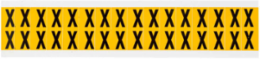 Vinyl Labels, 0.625 Inch H, Black on Yellow, Permanent Acrylic Adhesive, Outdoor Use
