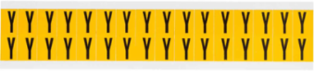 Pressure Sensitive Vinyl Letter Labels, 0.625 Inch H, Black on Yellow, 800 Labels/Pack