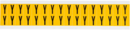 Pressure Sensitive Vinyl Letter Labels, 0.625 Inch H, Black on Yellow, 800 Labels/Pack