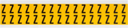 15 Series Vinyl Letter Labels 0.625 Inch H, Black on Yellow, 800 Labels/Pack