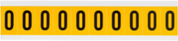 Pressure Sensitive Vinyl Number Labels 1.5 Inch H, Black on Yellow, 250 Labels/Pack