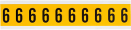 Pressure Sensitive Vinyl Number Labels 1.5 Inch H x 0.875 Inch W, Black on Yellow, 250/Pack