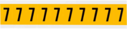 Pressure Sensitive Vinyl Label - 1-1/2 Inch H x 0.875 Inch W, Black on Yellow, 250 Labels/Pack