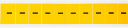 Pressure Sensitive Vinyl Dash Labels - 1.5 Inch H x 0.875 Inch W, Black on Yellow
