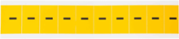 Pressure Sensitive Vinyl Dash Labels - 1.5 Inch H x 0.875 Inch W, Black on Yellow
