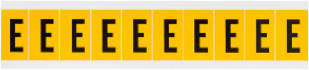 15 Series Vinyl Letter Label, 1 Inch H, Black on Yellow, Durable for Outdoor Use