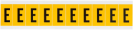15 Series Vinyl Letter Label, 1 Inch H, Black on Yellow, Durable for Outdoor Use