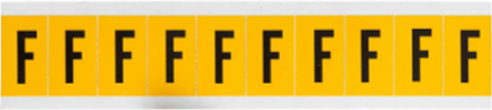 Pressure Sensitive Vinyl Letter Labels 1-1/2 Inch H x 7/8 Inch W, Black on Yellow, 250 Labels/Pack