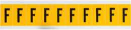 Pressure Sensitive Vinyl Letter Labels 1-1/2 Inch H x 7/8 Inch W, Black on Yellow, 250 Labels/Pack