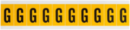 Pressure Sensitive Vinyl Letter Labels, 1.5 Inch H x 0.875 Inch W, Black on Yellow