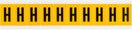 Vinyl Letter Labels 1.5 Inch H x 0.875 Inch W, Black on Yellow, Durable for Outdoor Use