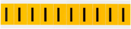 Pressure Sensitive Vinyl Letter Labels, Black on Yellow, 1.5 Inch H x 0.875 Inch W, 250 Labels/Pack