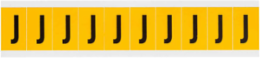 Vinyl Letter Labels, 1 Inch H, Black on Yellow, Outdoor Use, Durable & Weather Resistant