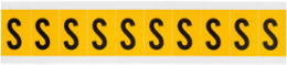 1 Inch Black on Yellow Vinyl Letter Labels, Durable & Weather Resistant