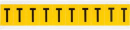Pressure Sensitive Vinyl Letter Labels, 1 Inch H, Black on Yellow, Durable Vinyl