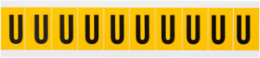 Pressure Sensitive Vinyl Letter Labels 1-1/2 Inch H x 7/8 Inch W, Black on Yellow