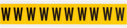 15 Series Vinyl Letter Labels - 1.5 Inch H x 0.875 Inch W, Black on Yellow