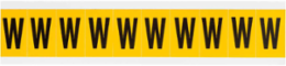 15 Series Vinyl Letter Labels - 1.5 Inch H x 0.875 Inch W, Black on Yellow