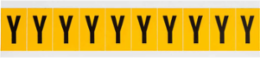 15 Series Vinyl Letter Labels 1.5 Inch H, Black on Yellow, Weather-Resistant