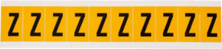 Pressure Sensitive Vinyl Letter Labels 1-1/2 Inch H Black on Yellow, 250 Labels/Pack