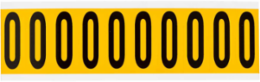 15 Series Pressure Sensitive Vinyl Number Labels, 1.938 Inch H, Black on Yellow, Outdoor Use