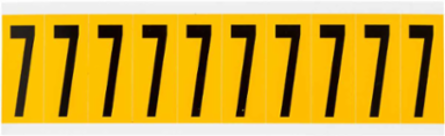 Durable Vinyl Number Labels, 1.938 Inch H x 0.875 Inch W, Black on Yellow, 250 Labels