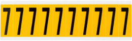 Durable Vinyl Number Labels, 1.938 Inch H x 0.875 Inch W, Black on Yellow, 250 Labels