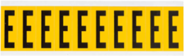 Pressure Sensitive Vinyl Letter Labels - 1.938 Inch H, Black on Yellow, Outdoor Use