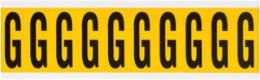 Pressure Sensitive Vinyl Letter Labels - 1.938 Inch H, Black on Yellow, 250 Labels/Pack