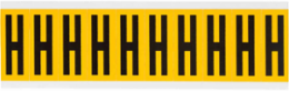 Pressure Sensitive Vinyl Letter Labels 1.938 Inch H Black on Yellow, Weather-Resistant