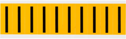 Pressure Sensitive Vinyl Letter Labels, 2.25 Inch H, Black on Yellow, Permanent Adhesive