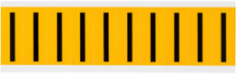 Pressure Sensitive Vinyl Letter Labels, 2.25 Inch H, Black on Yellow, Permanent Adhesive