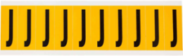 15 Series Vinyl Letter Labels, 1.938 Inch H, Black on Yellow, Permanent Acrylic Adhesive