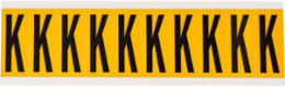 Pressure Sensitive Vinyl Letter Labels - 1.938 Inch H, Black on Yellow, Outdoor Use