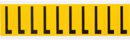 Pressure Sensitive Vinyl Letter Labels, 1.938 Inch H, Black on Yellow, Permanent Adhesive