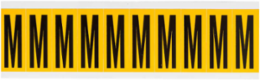 Pressure Sensitive Vinyl Letter Labels, 1.938 Inch H, Black on Yellow, 250 Labels/Pack
