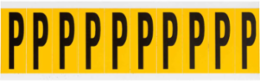Vinyl Letter Labels - 1.938 Inch H, 250 Labels per Pack, Black on Yellow