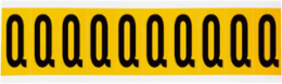 Vinyl Letter Labels, Black on Yellow, 1.938 Inch H, 2.25 Inch x 0.875 Inch, 250 Pack