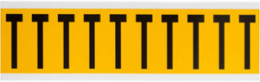 Vinyl Letter Labels, 1.938 Inch H, Black on Yellow, Permanent Acrylic, Outdoor Use