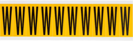 15 Series Vinyl Letter Label 1.938 Inch H, Black on Yellow, Outdoor Use